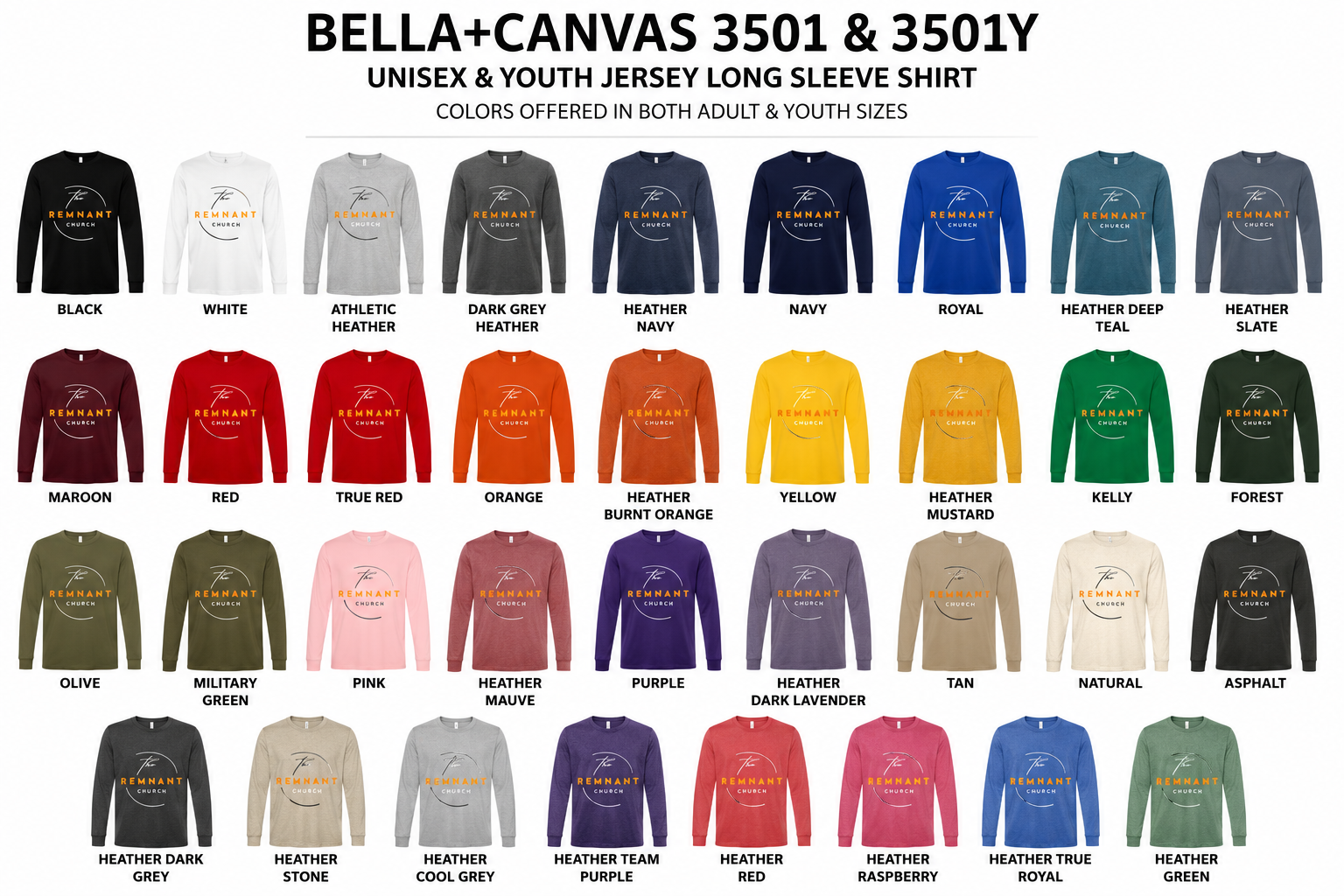 The Remnant Church Big Logo | Long-Sleeve Shirt