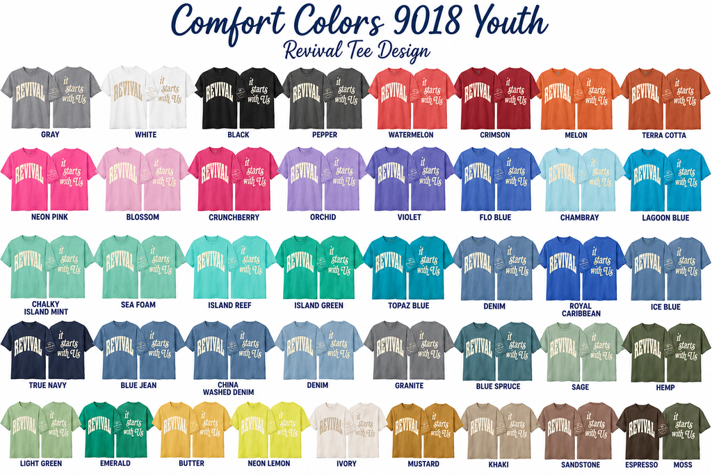 Revival - It Starts with Us | Comfort Color | Youth T-Shirts