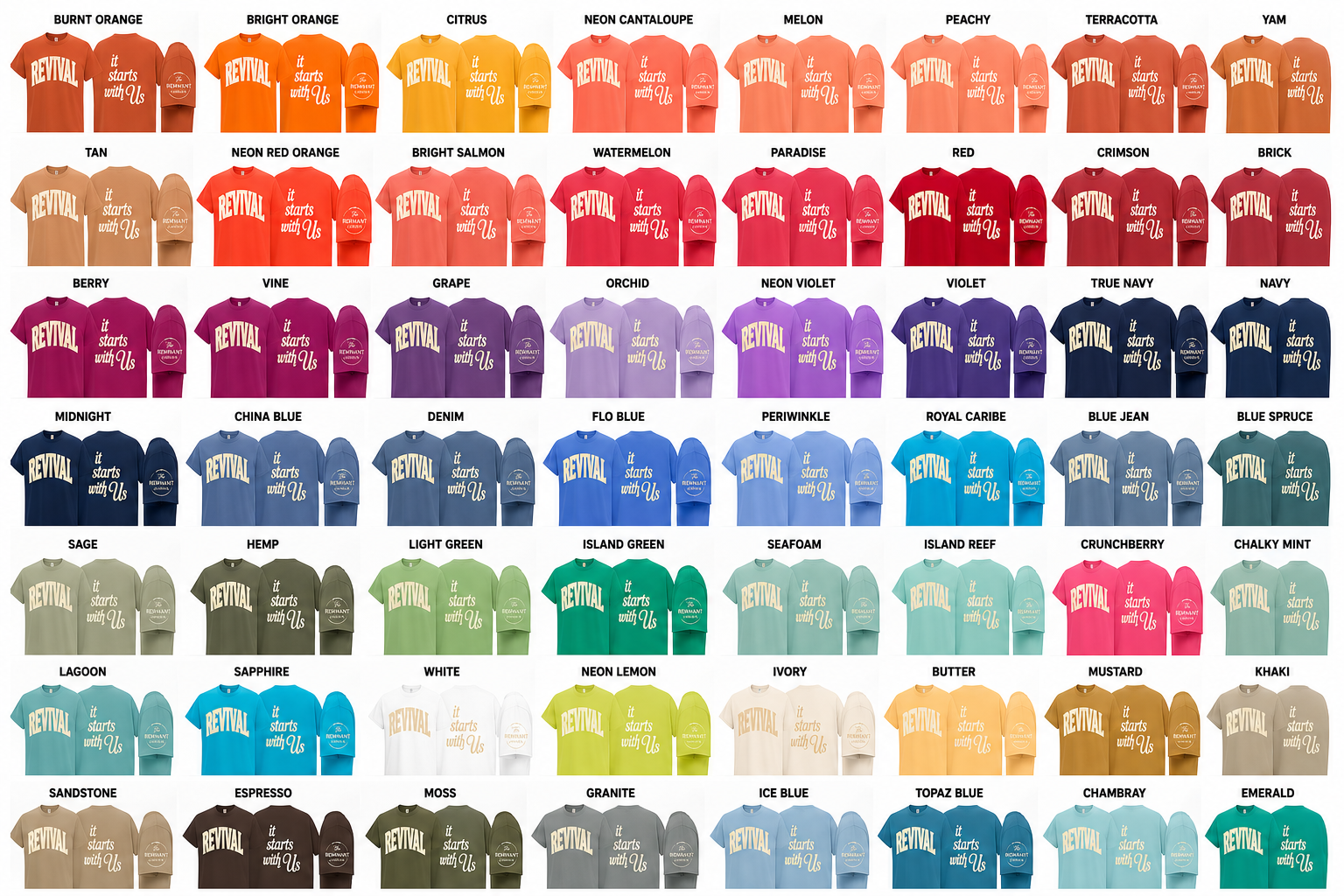 Revival - Starts with Us |  Comfort Color | Adult T-Shirts