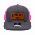 Remnant Womens Pink & Gray Hat w/ Brown Badge