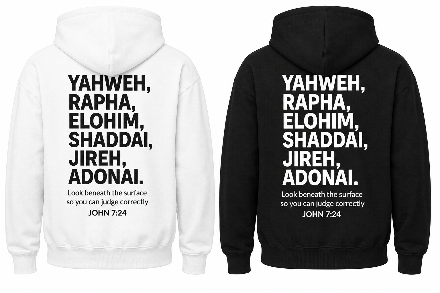 Yahweh, Rapha, Elohim, Shaddai, Jireh, Adonai | Hoodie