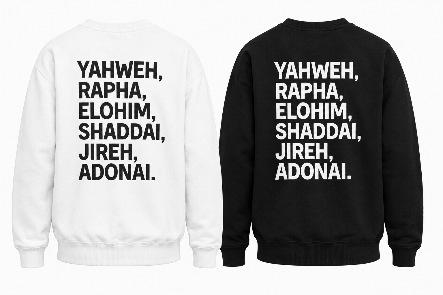 Yahweh, Rapha, Elohim, Shaddai, Jireh, Adonai | Long-Sleeve Shirt